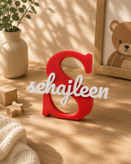 Custom Name Stand – Personalized 3D Printed Name Decor