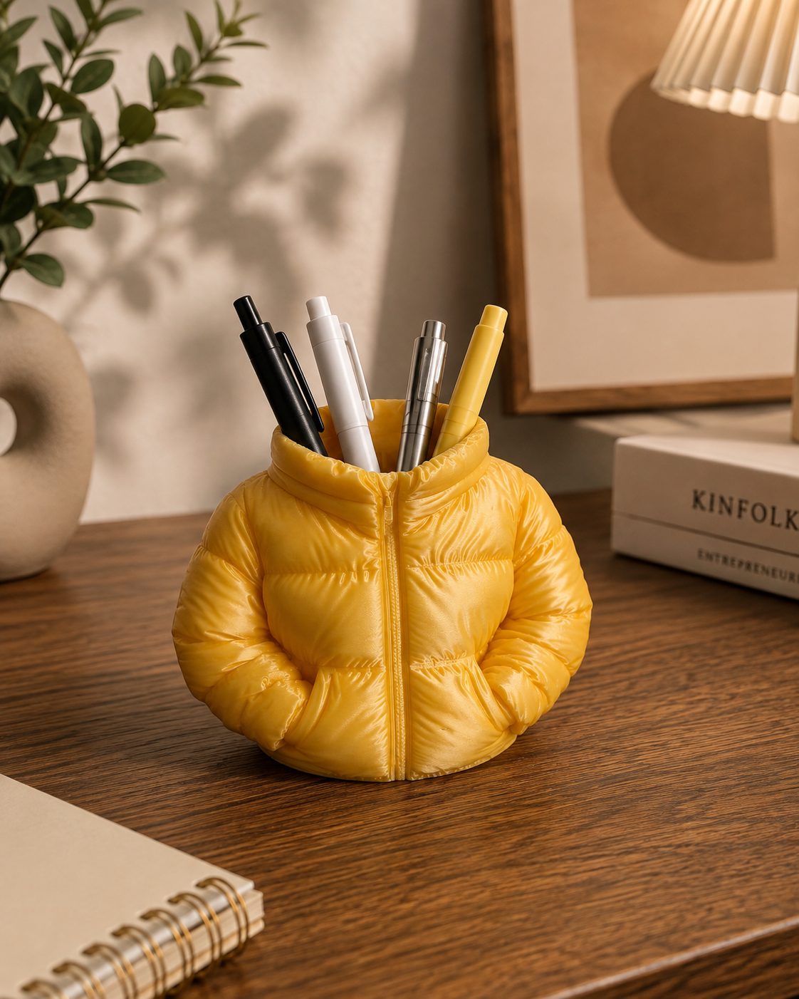 Puffer Jacket Pen Holder – 3D Printed Desk Organizer